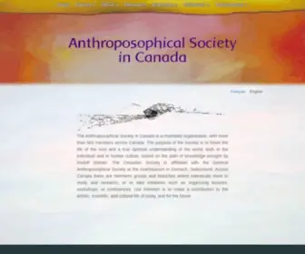 Anthroposophy.ca(Anthroposophical Society in Canada) Screenshot