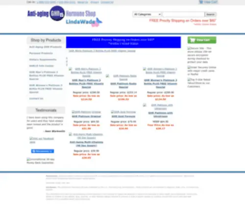 Anti-Aging-GHR-15-Hormone-Shop.com(Linda Wade's GHR15 Anti) Screenshot