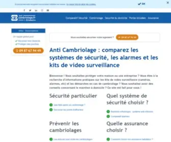 Anti-Cambriolage.fr(Anti Cambriolage: la source d'informations sur la sécurité du domicile) Screenshot