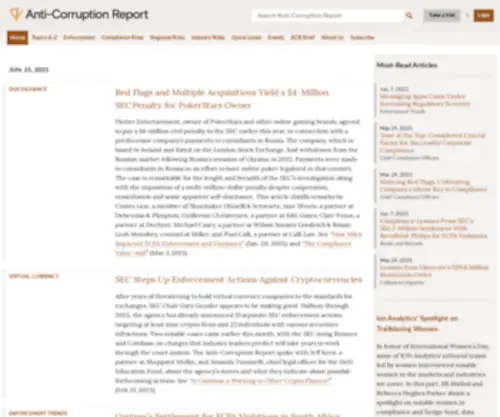 Anti-Corruption.com(Anti-Corruption Report Home) Screenshot
