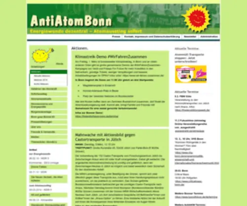 Antiatombonn.de(Atomtransporte stoppen) Screenshot
