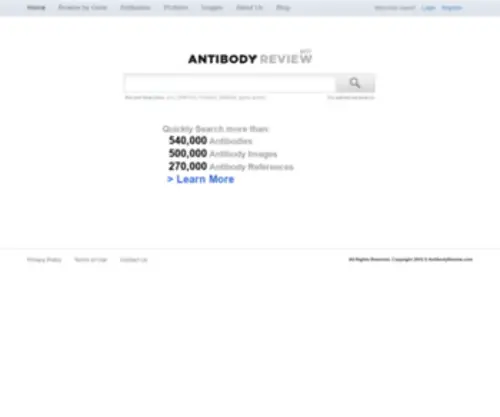 Antibodyreview.com(Antibody Review) Screenshot