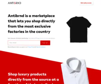 Antibrnd.com(ANTIBRND .is one) Screenshot