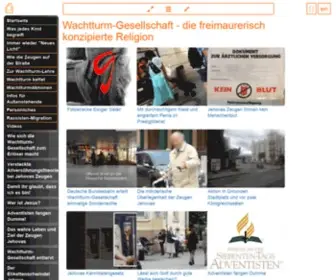 Antichrist-Wachtturm.de(Wachtturm-Gesellschaft weltweit einzigartig durch Serienmord) Screenshot