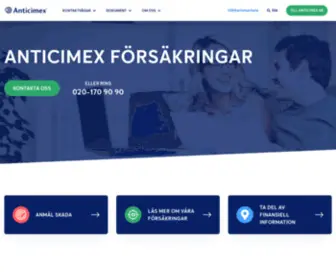 Anticimexforsakringar.se(Anticimex Försäkringar) Screenshot