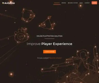 Antidote.gg(Online Playtesting Solution For Game Studios and Publishers Antidote) Screenshot
