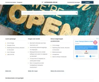 Antiekwinkel-Info.be(Alle belangrijke informatie over antiekwinkels in Nederland) Screenshot