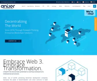 Antiersolutions.com(Blockchain Development Company) Screenshot