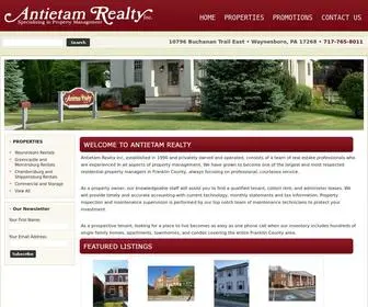 Antietamrealtyinc.com(Specializing in Property Management) Screenshot