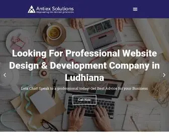 Antiexsolutions.com(Website Design and Web Development Company In Ludhiana) Screenshot
