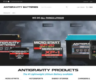 Antigravitybatteries.com(Antigravity Batteries) Screenshot