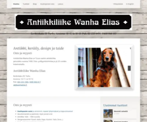 Antiikkiliikewanhaelias.fi(Antiikkiliike Wanha Elias) Screenshot