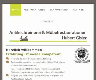 Antikschreinerei-Hubert-Gisler.ch(Antikschreinerei und Möbelrestauration Hubert Gisler) Screenshot