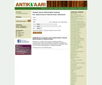 Antikvaari.fi(Antikvariaatit verkossa) Screenshot