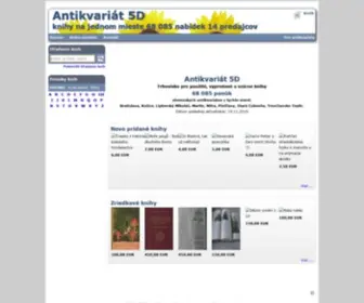 Antikvariat-5D.sk(Antikvariát 5D) Screenshot