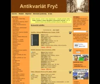 Antikvariat-FRYC.cz(Antikvariat FRYC) Screenshot
