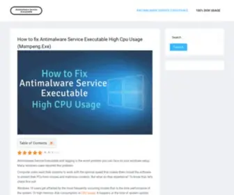 Antimalwareserviceexecutable.net(Antimalware Service Executable and lagging) Screenshot