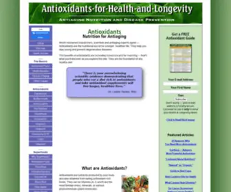 Antioxidants-For-Health-AND-Longevity.com(Antioxidants for Health and Longevity) Screenshot
