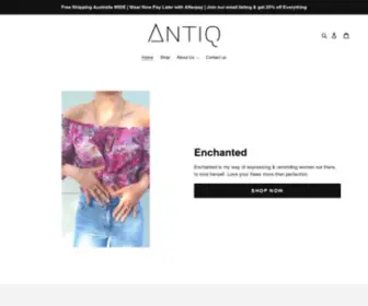 Antiq.com.au(Australian jewellery brand) Screenshot