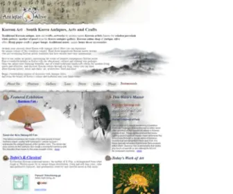 Antiquealive.com(Traditional korean gift store online selling korean arts) Screenshot