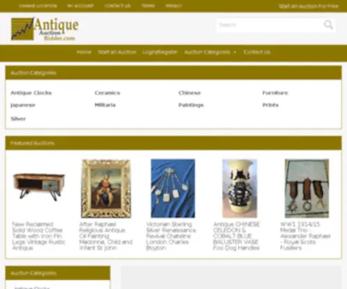 Antiqueauctionbidder.com(Antiques Auctions from across the globe) Screenshot