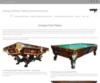 Antiquebilliardtables.com(Antique Pool Tables) Screenshot