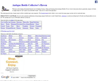 Antiquebottles.com(Antique Bottle Collector's Haven) Screenshot