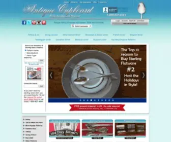Antiquecupboard.com(Antique sterling silverware and flatware) Screenshot