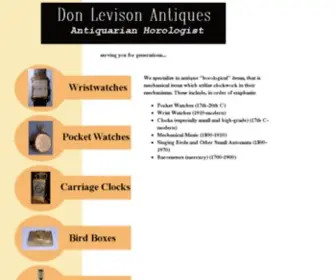 Antiquehorology.com(Don Levison Antique Watches) Screenshot