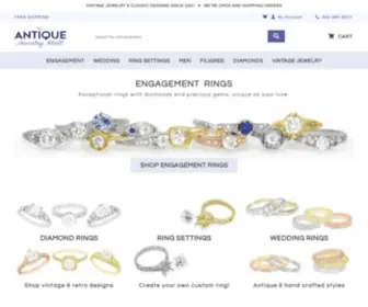 Antiquejewelrymall.com(Fine Jewelry Heirlooms Online Since 2001 at Antique Jewelry Mall) Screenshot