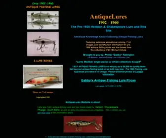 Antiquelures.com(Old fishing lures and tackle) Screenshot