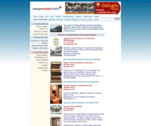 Antiquesnovascotia.com Screenshot