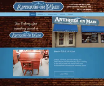 Antiquesonmainanoka.com(Antiques On Main) Screenshot