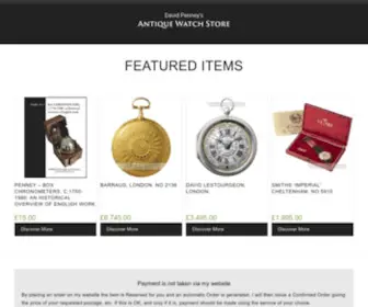 Antiquewatchstore.com(Antique Pocket Watches) Screenshot