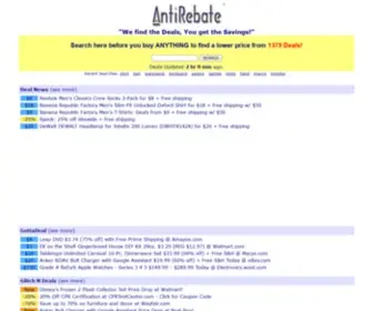 Antirebate.com(We Find the Best Prices in Online Shopping) Screenshot