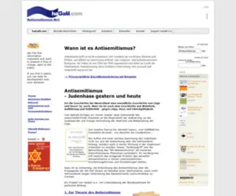 Antisemitismus.net(Antisemitismus in Mittel) Screenshot