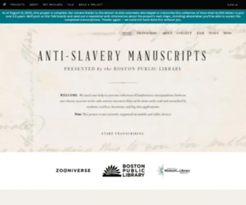 Antislaverymanuscripts.org(Antislaverymanuscripts) Screenshot