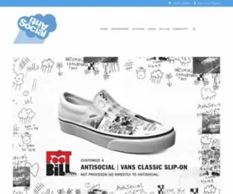 AntisocialshopWorldwide.com(Antisocial Skateboard Shop) Screenshot