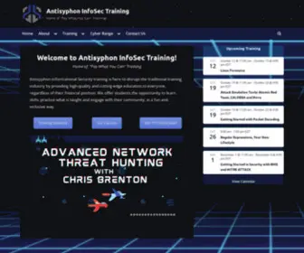 Antisyphontraining.com(Home of  “Pay What You Can” Training. Antisyphon) Screenshot