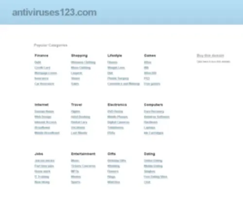 Antiviruses123.com(Free antivirus) Screenshot