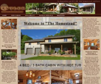 Antlerlogcabins.com(Brown County Indiana Antler Log Cabins Luxury Vacation Cabin Rentals near Nashville Indiana) Screenshot