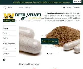 Antlervelvet.co.nz(Wapiti Park Products (NZ) Ltd) Screenshot