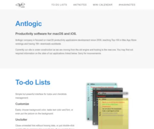 Antlogic.com(Software for macOS and iOS) Screenshot