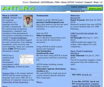 ANTLR3.org(StringTemplate) Screenshot