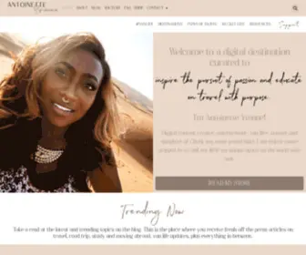 Antoinetteyvonne.com(To Inspire Passion And Educate On Travel With Purpose) Screenshot