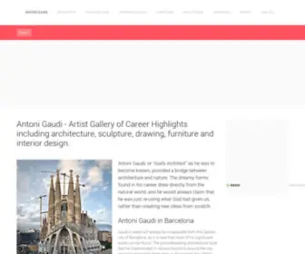 Antoni-Gaudi.com(Antoni Gaudi Architecture and Design Overview) Screenshot