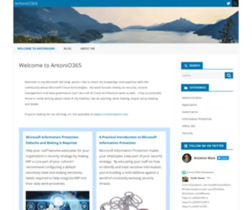 Antonio365.com(Antonio's Writings on Microsoft 365) Screenshot