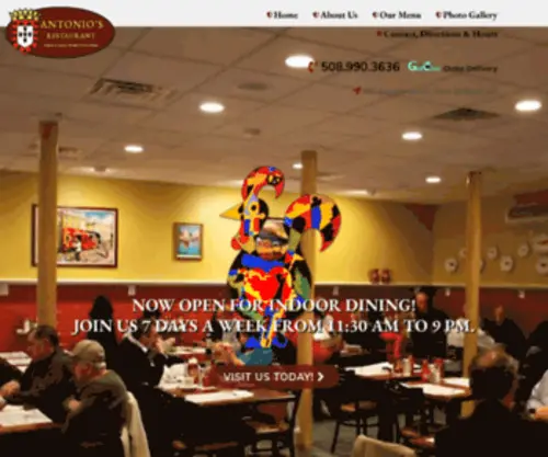 Antoniosnewbedford.com(Antonio's Restaurant New Bedford) Screenshot