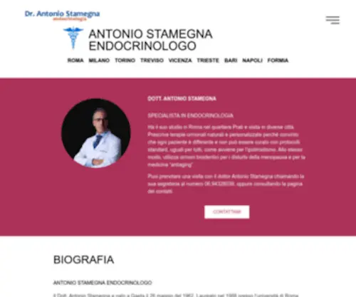Antoniostamegna.it(Endocrinologo Roma) Screenshot