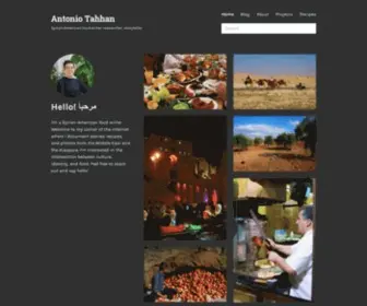 Antoniotahhan.com(Syrian-American food writer, researcher, storyteller) Screenshot